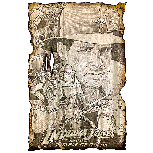 Indiana Jones and the Temple of Doom Key Art Concept Print